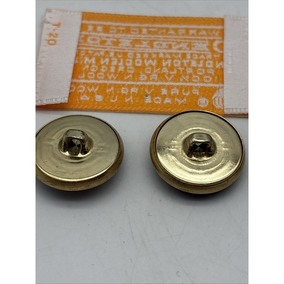 Vintage Pendleton Dark Green Gold Brass Buttons From Ladies Blazer Jacket X8 - Picture 8 of 10